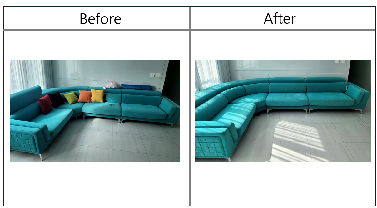 수원 사하라 소파 얼룩 세탁 케어